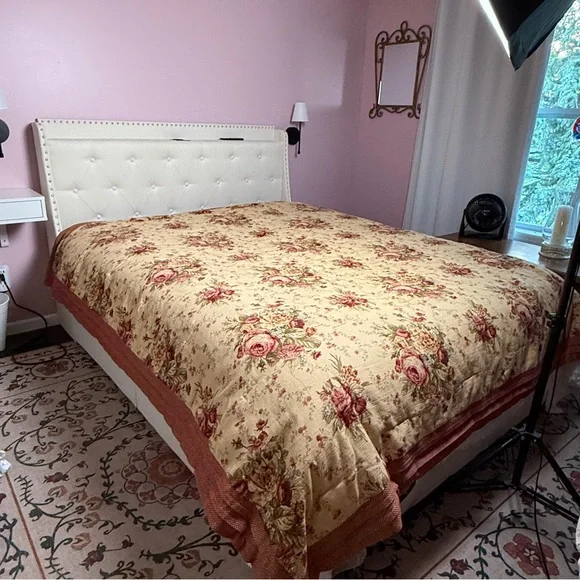 Waverly Comforter Home Harbor Norfolk Rose Sonata Queen CottageCore Farm House - Picture 12 of 12